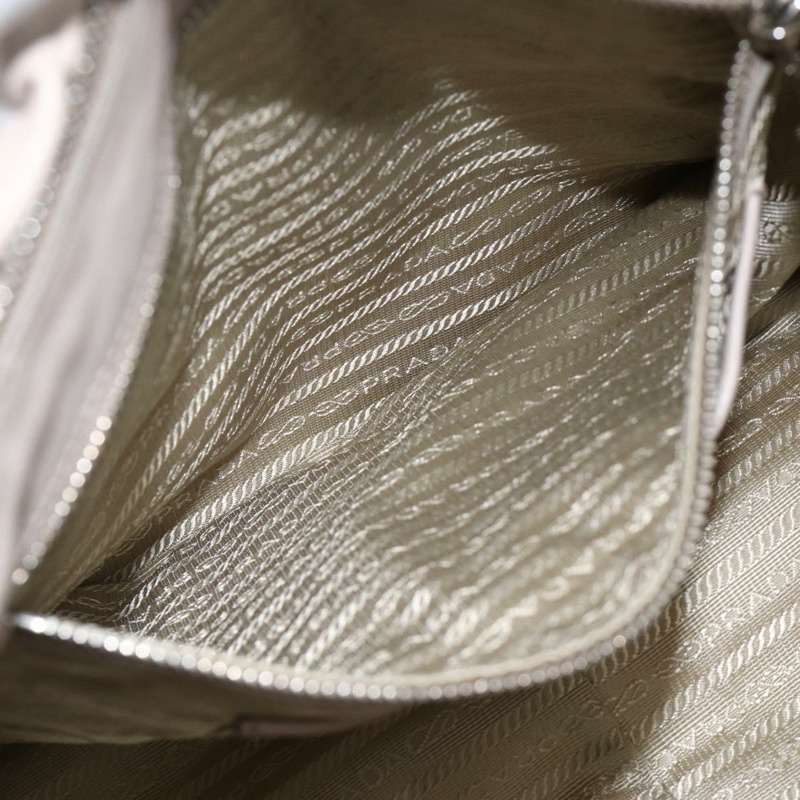 【日本直送】PRADA 納帕皮革手提包 2way 灰色銀色 Auth ka3377V-25