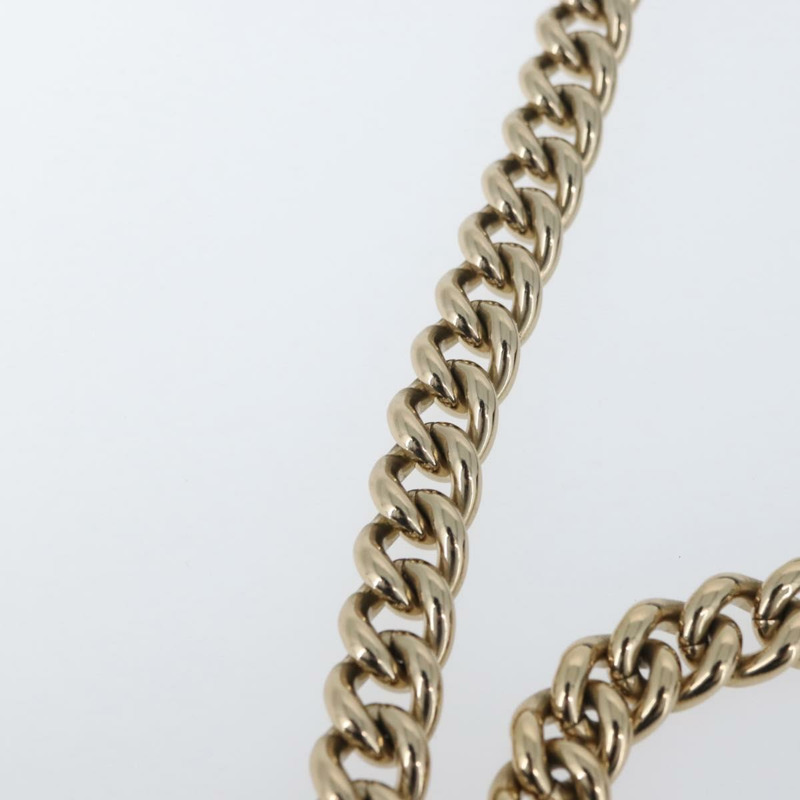 【日本直送】香奈兒 V 字縫線鏈條單肩背包 皮革 金色 海軍藍 CC 正品 ka3335SAM-15