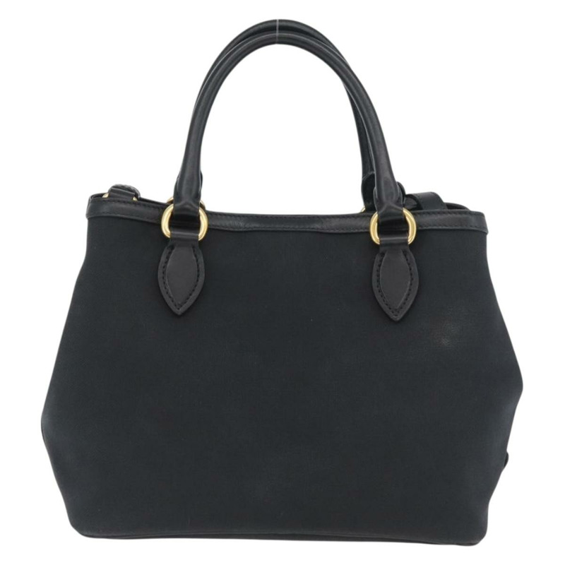 【日本直送】PRADA 手提包 帆布 2way 黑色金色 Auth ka3289V-1
