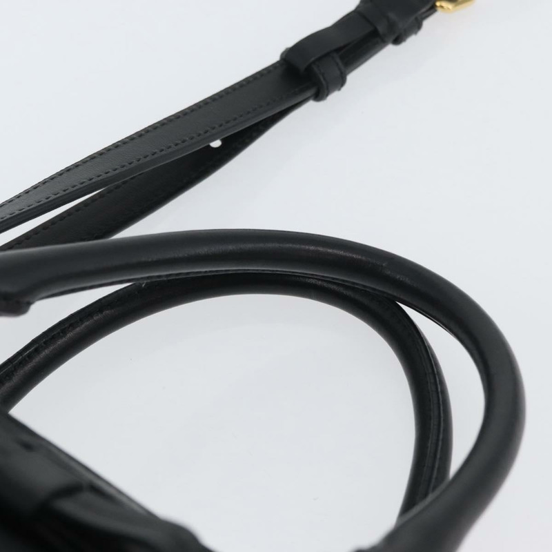 【日本直送】PRADA 手提包 帆布 2way 黑色金色 Auth ka3289V-14