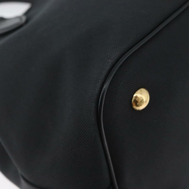 【日本直送】PRADA 手提包 帆布 2way 黑色金色 Auth ka3289V-18
