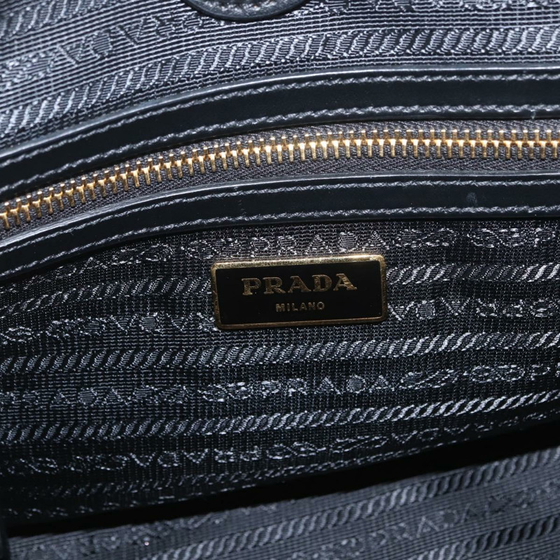 【日本直送】PRADA 手提包 帆布 2way 黑色金色 Auth ka3289V-21