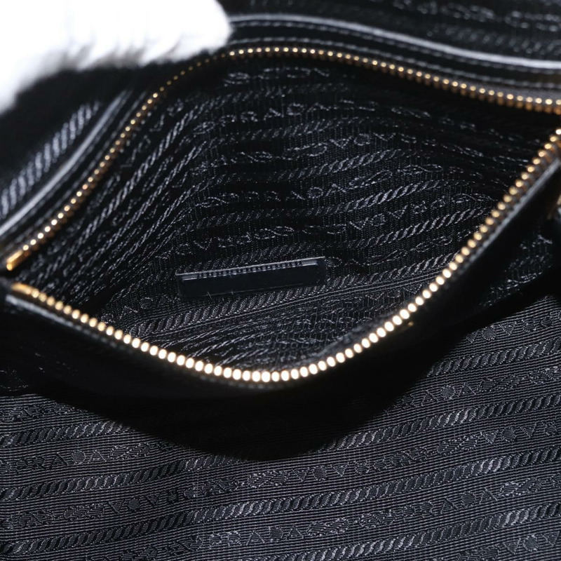 【日本直送】PRADA 手提包 帆布 2way 黑色金色 Auth ka3289V-25