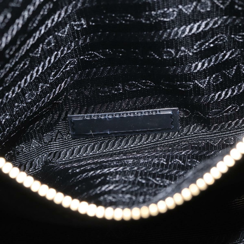 【日本直送】PRADA 手提包 帆布 2way 黑色金色 Auth ka3289V-26