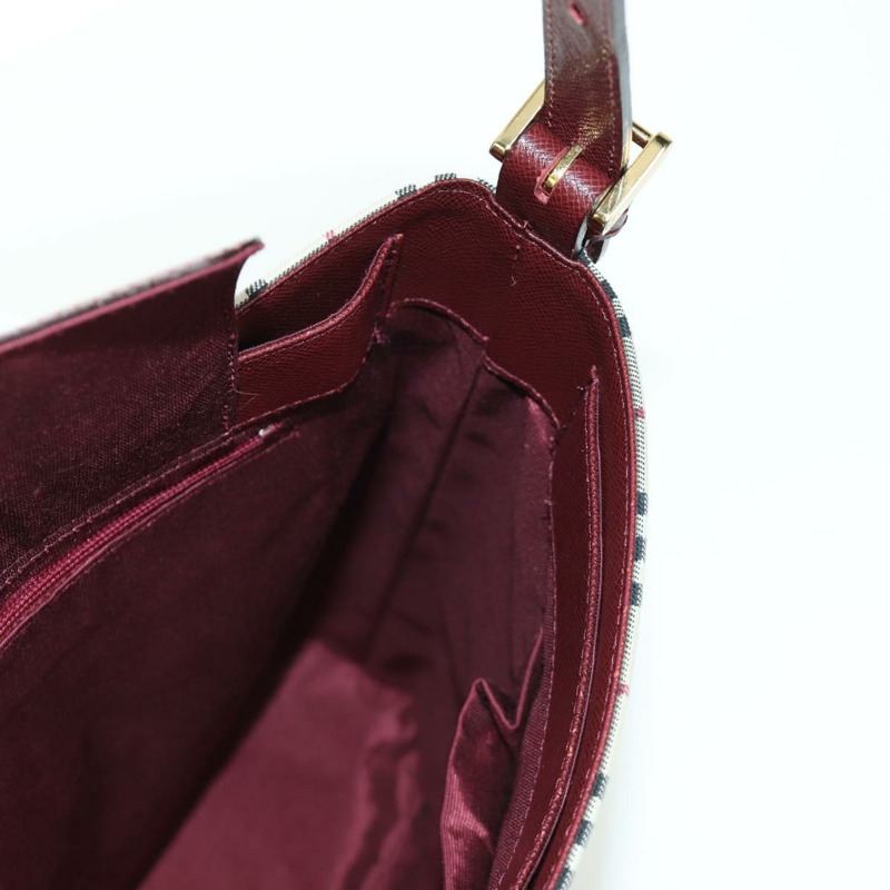 【日本直送】BURBERRY Nova 格紋肩背包帆布皮革米色金色酒紅色正品 am11153V-18