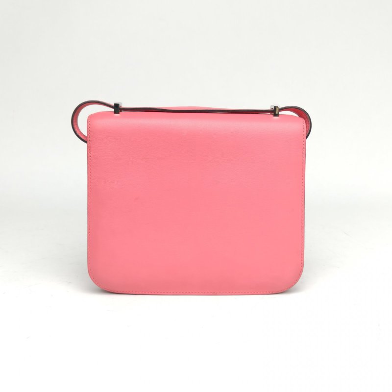 HERMES Constance康康19新唇膏粉Swift皮A刻銀扣肩背包-2