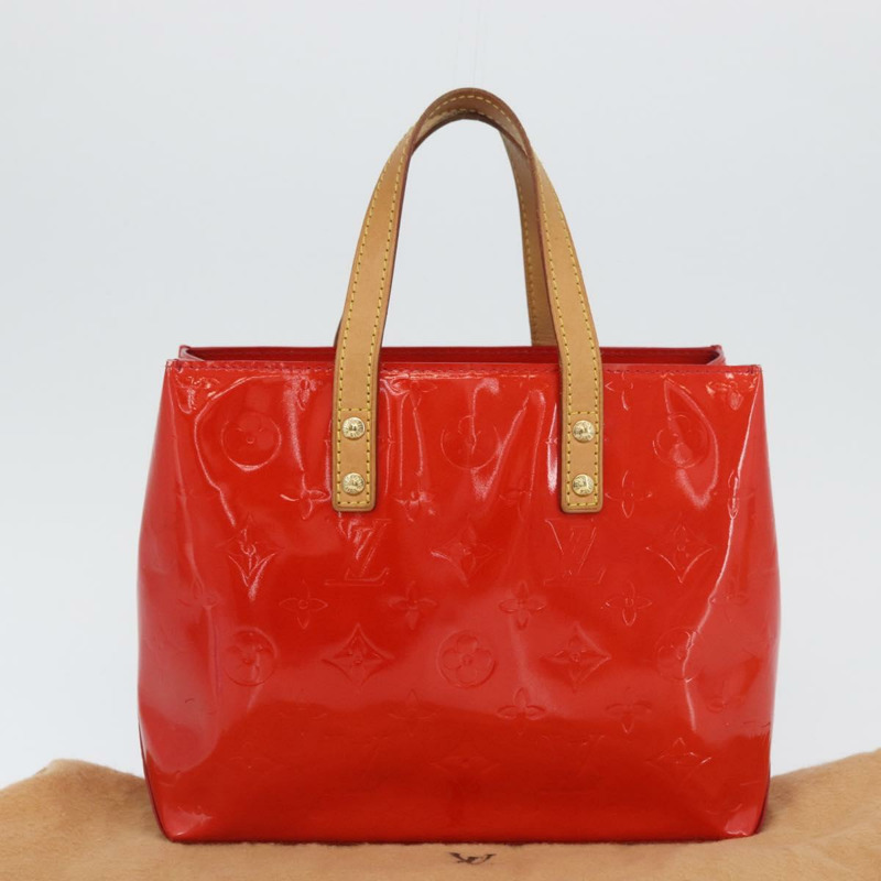 【日本直送】路易威登 Monogram Vernis Reade PM 手提包 紅色 M91088 正品 am11167A-11