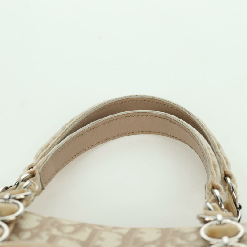 【日本直送】Christian Dior Trotter帆布浪漫鏈條包 PVC 米色銀色 正品 am11148V-7