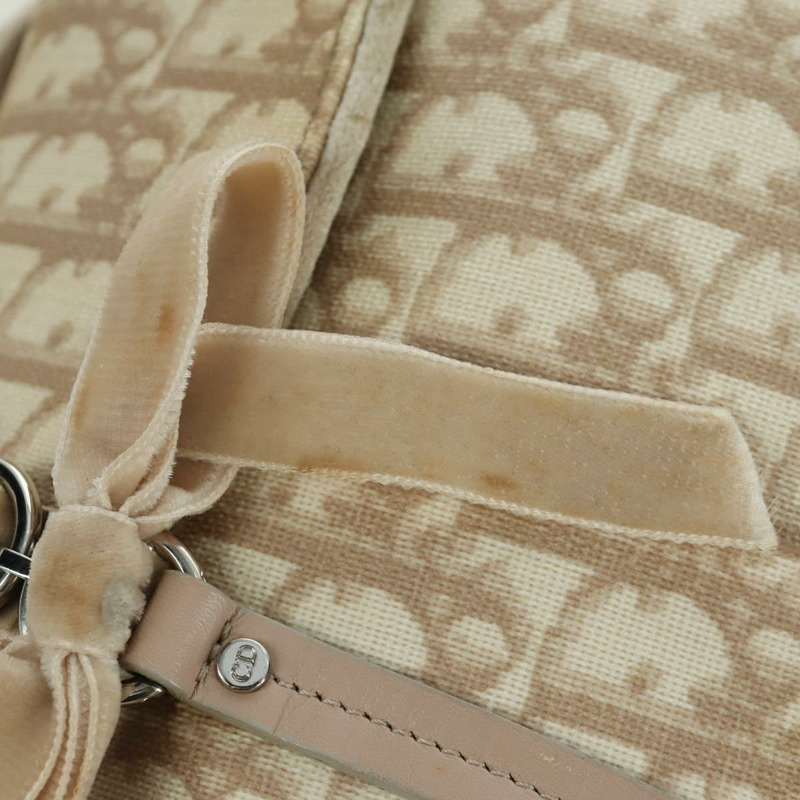 【日本直送】Christian Dior Trotter帆布浪漫鏈條包 PVC 米色銀色 正品 am11148V-9