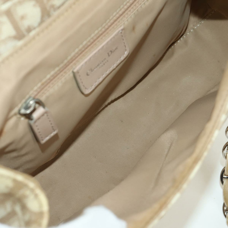 【日本直送】Christian Dior Trotter帆布浪漫鏈條包 PVC 米色銀色 正品 am11148V-10