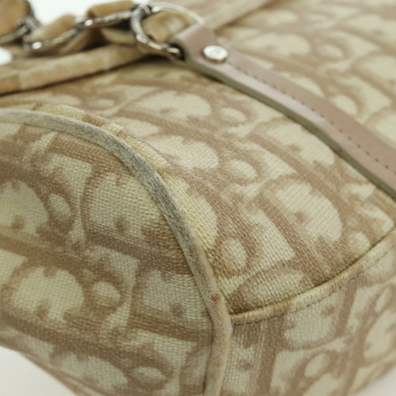 【日本直送】Christian Dior Trotter帆布浪漫鏈條包 PVC 米色銀色 正品 am11148V-14