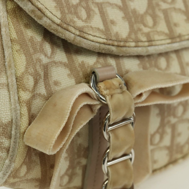 【日本直送】Christian Dior Trotter帆布浪漫鏈條包 PVC 米色銀色 正品 am11148V-16