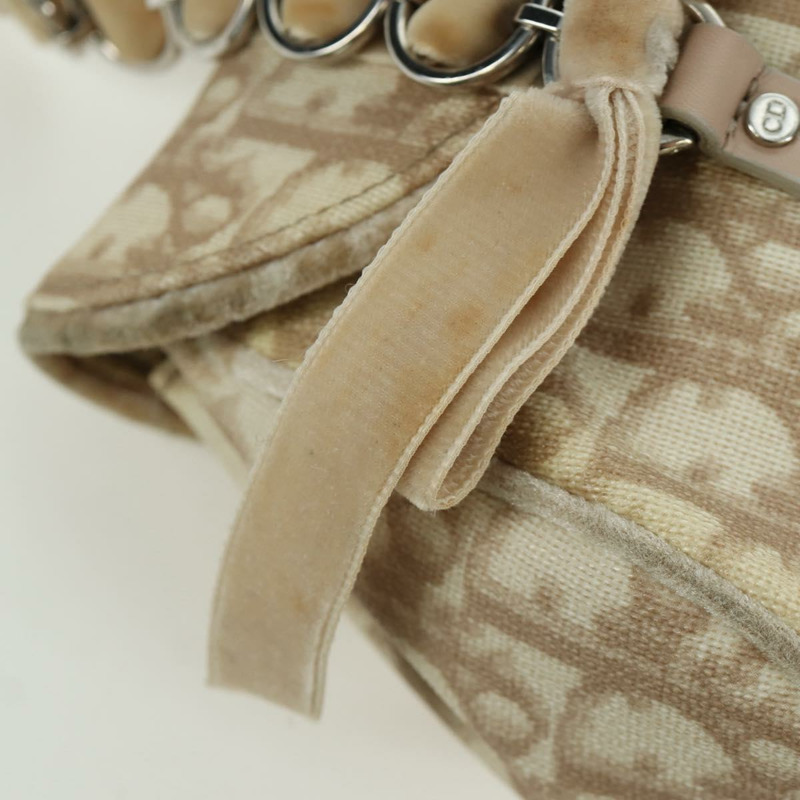 【日本直送】Christian Dior Trotter帆布浪漫鏈條包 PVC 米色銀色 正品 am11148V-18