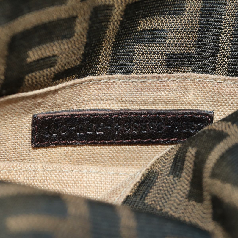 【日本直送】FENDI Zucca帆布間諜包手提包皮革黑色金色正品 am11142V-10