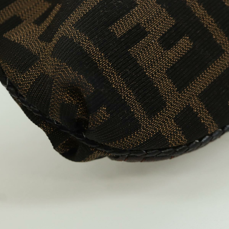 【日本直送】FENDI Zucca帆布間諜包手提包皮革黑色金色正品 am11142V-16