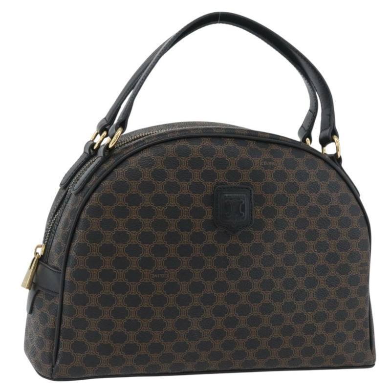 【日本直送】CELINE Macadam帆布手提包 PVC皮革 黑色金色 正品 SW2171A-0