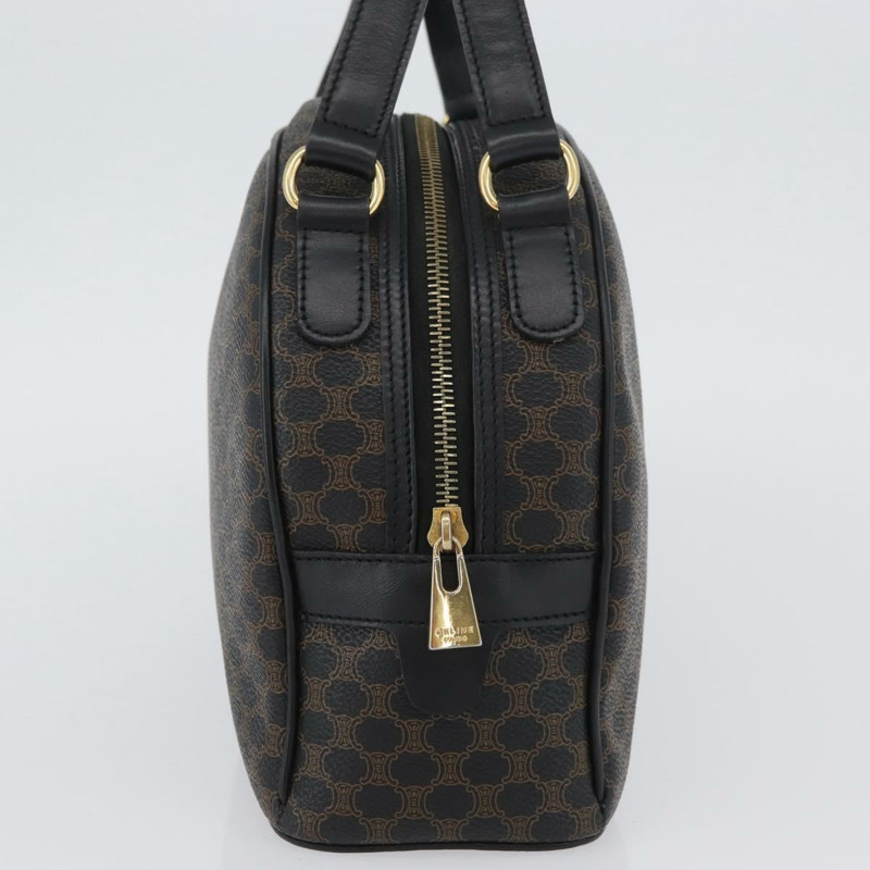 【日本直送】CELINE Macadam帆布手提包 PVC皮革 黑色金色 正品 SW2171A-3