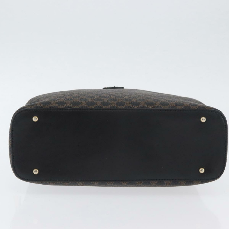 【日本直送】CELINE Macadam帆布手提包 PVC皮革 黑色金色 正品 SW2171A-4