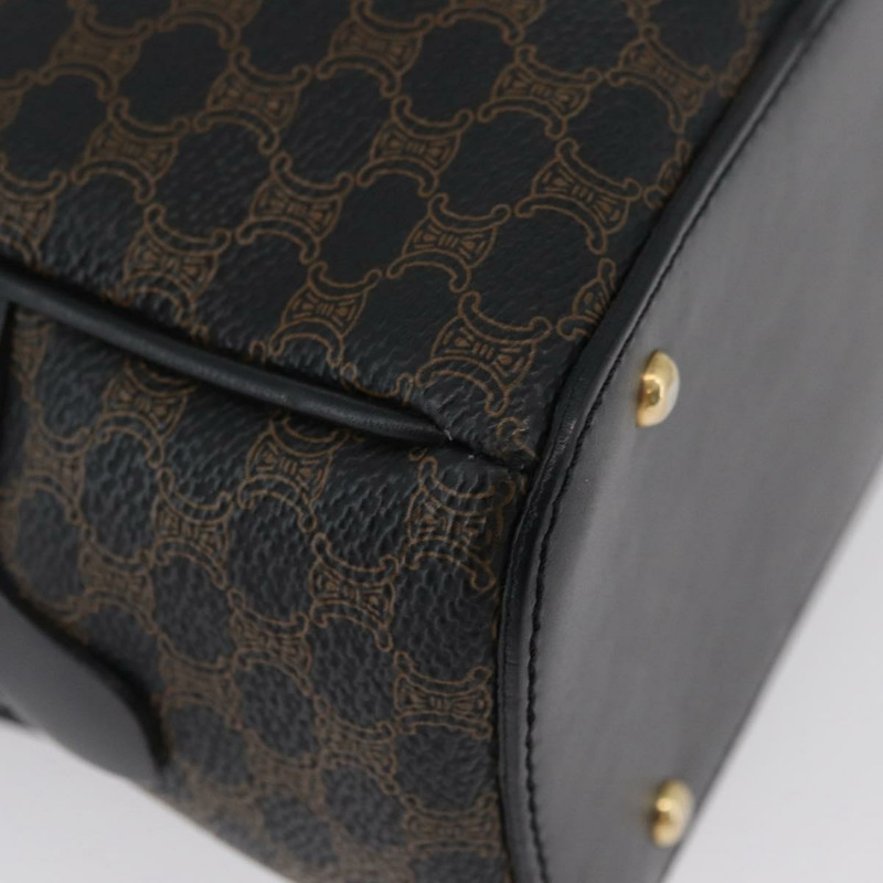 【日本直送】CELINE Macadam帆布手提包 PVC皮革 黑色金色 正品 SW2171A-8