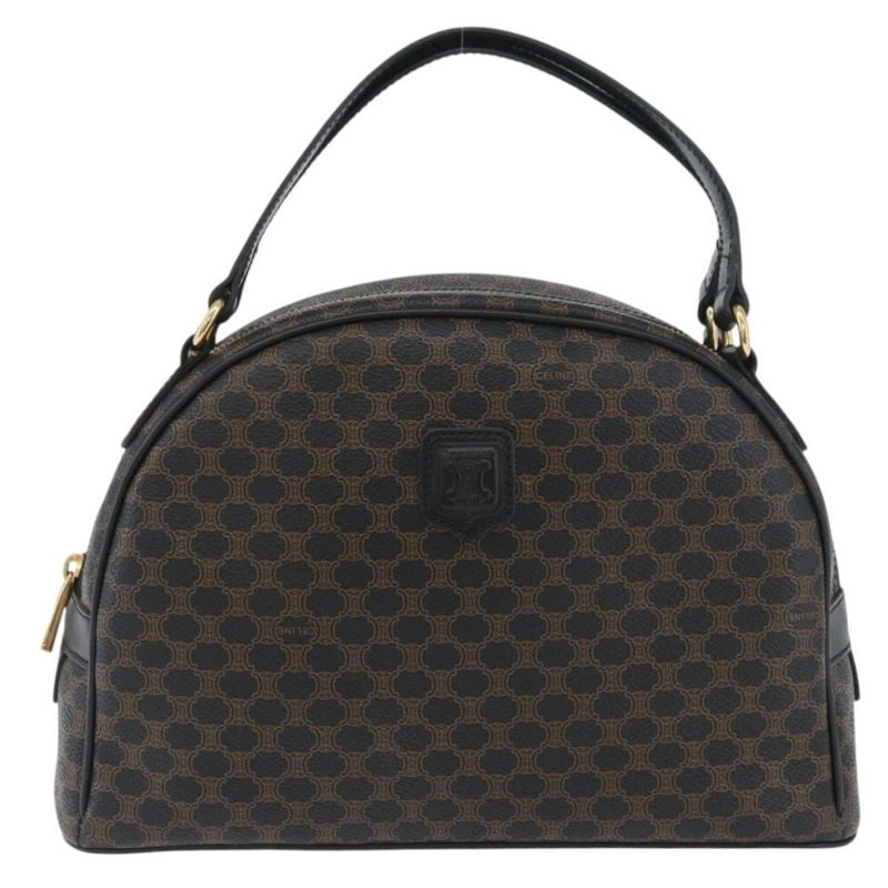 【日本直送】CELINE Macadam帆布手提包 PVC皮革 黑色金色 正品 SW2171A-12