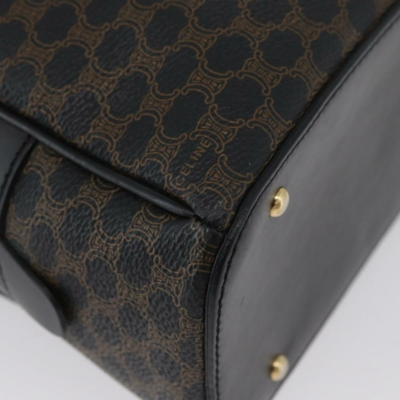【日本直送】CELINE Macadam帆布手提包 PVC皮革 黑色金色 正品 SW2171A-14