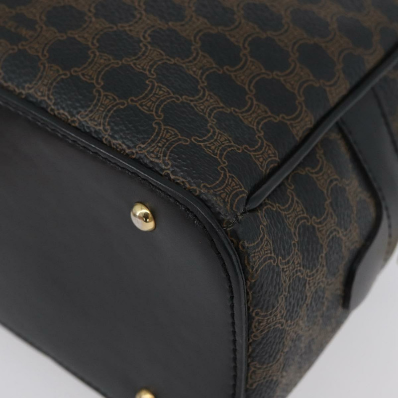 【日本直送】CELINE Macadam帆布手提包 PVC皮革 黑色金色 正品 SW2171A-15