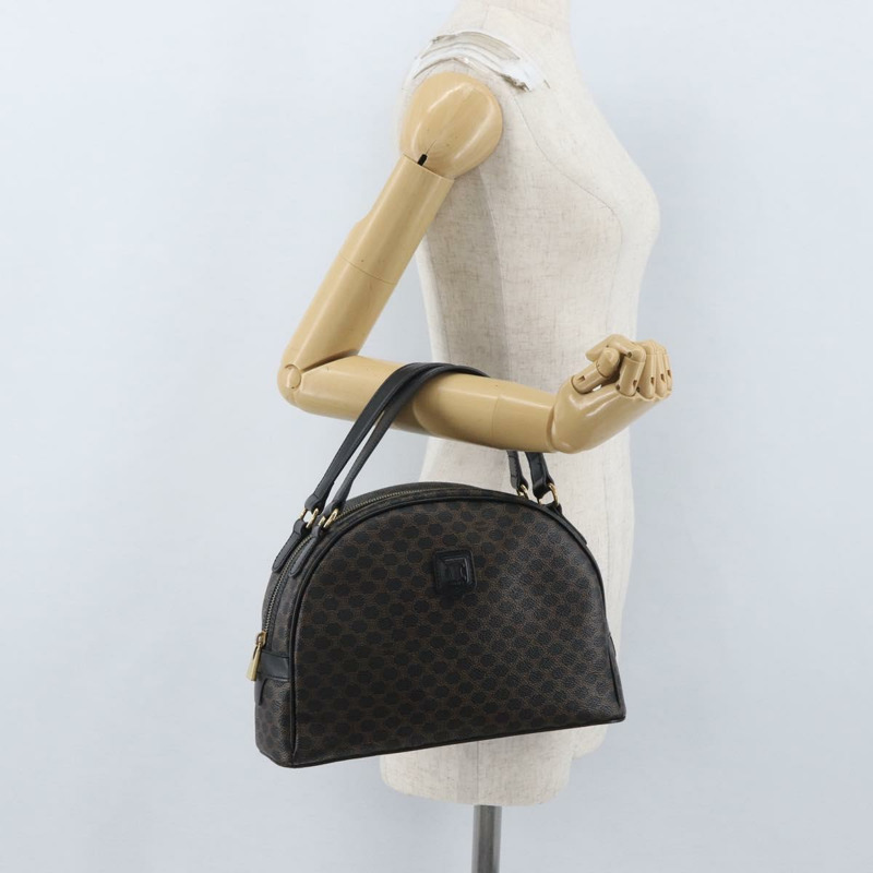 【日本直送】CELINE Macadam帆布手提包 PVC皮革 黑色金色 正品 SW2171A-22