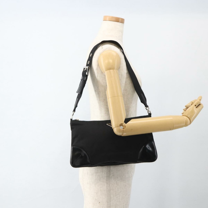【日本直送】PRADA 肩背包 尼龍 銀黑 正品 SW2179A-23