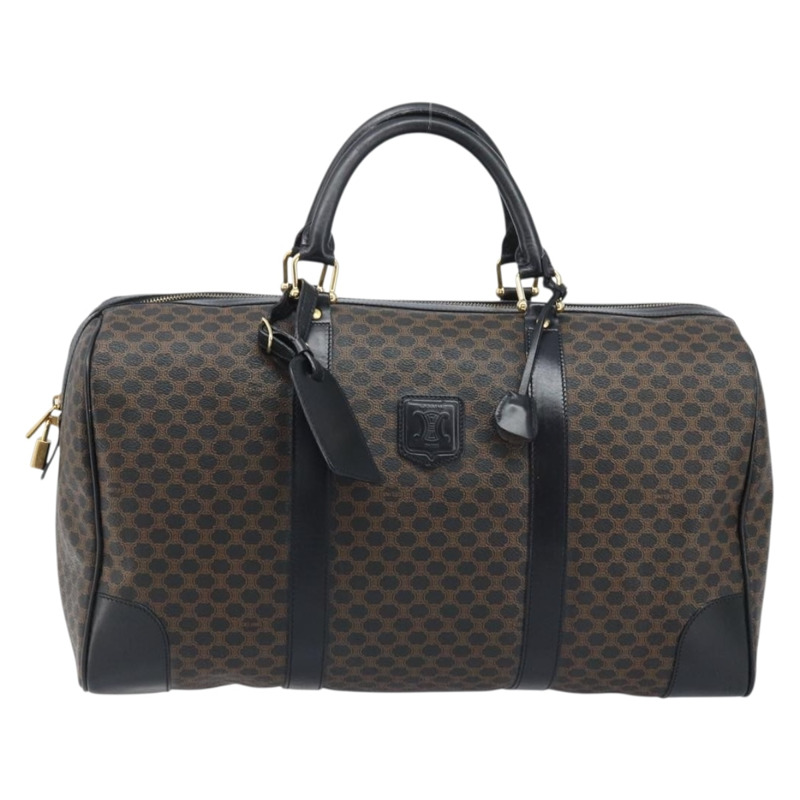 【日本直送】CELINE Macadam帆布手提包 PVC皮革 黑色金色 正品 SW2168A-12