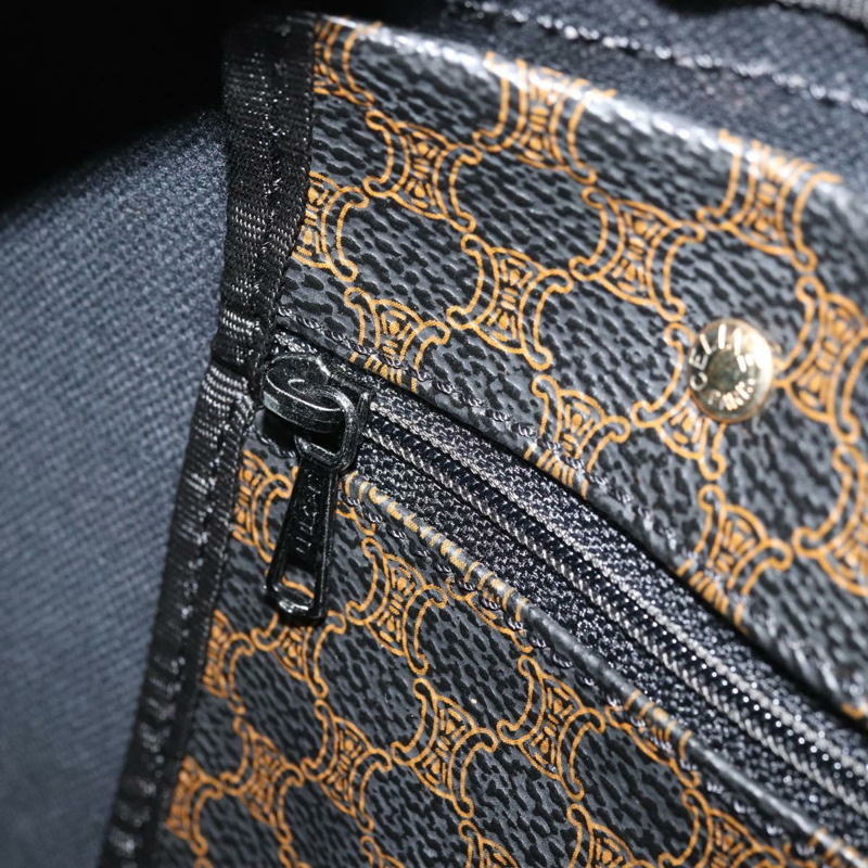 【日本直送】CELINE Macadam帆布手提包 PVC皮革 黑色金色 正品 SW2168A-22