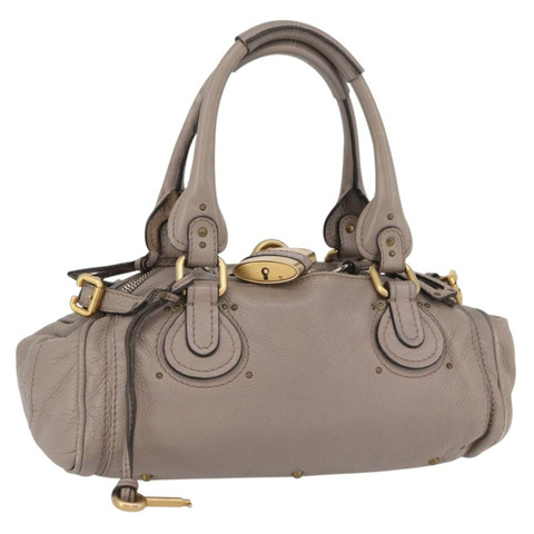 Chloe Paddington 手提包 皮革 灰色 金銀色 正品 ARZ787V