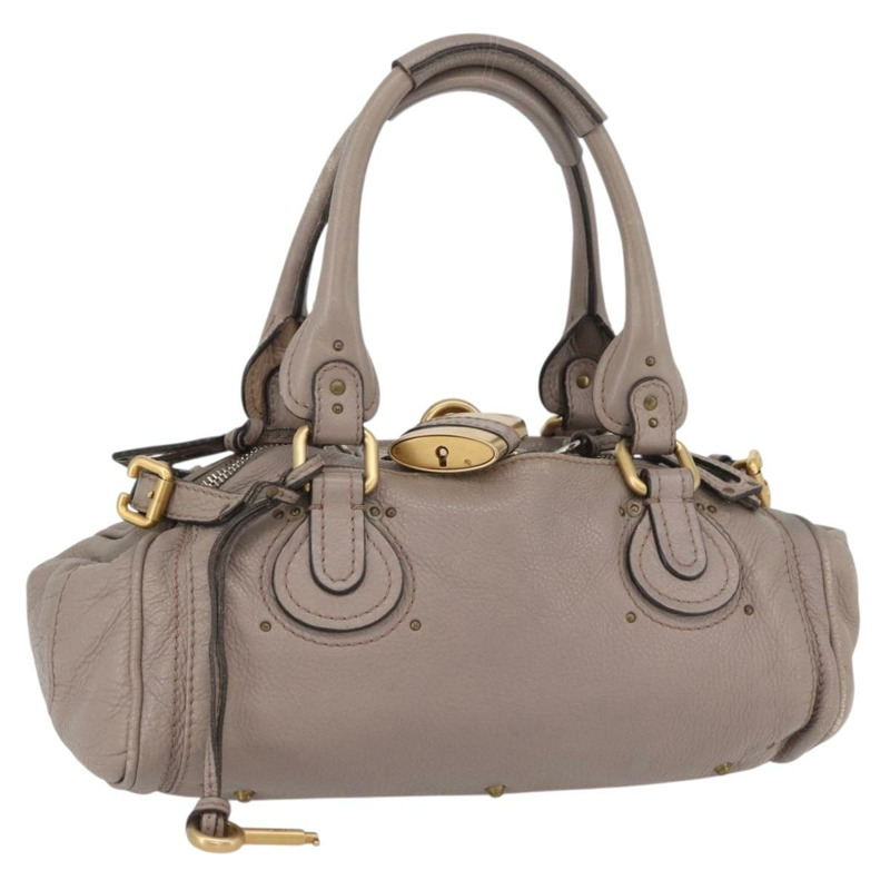 【日本直送】Chloe Paddington 手提包 皮革 灰色 金 銀色 正品 ARZ787V-0