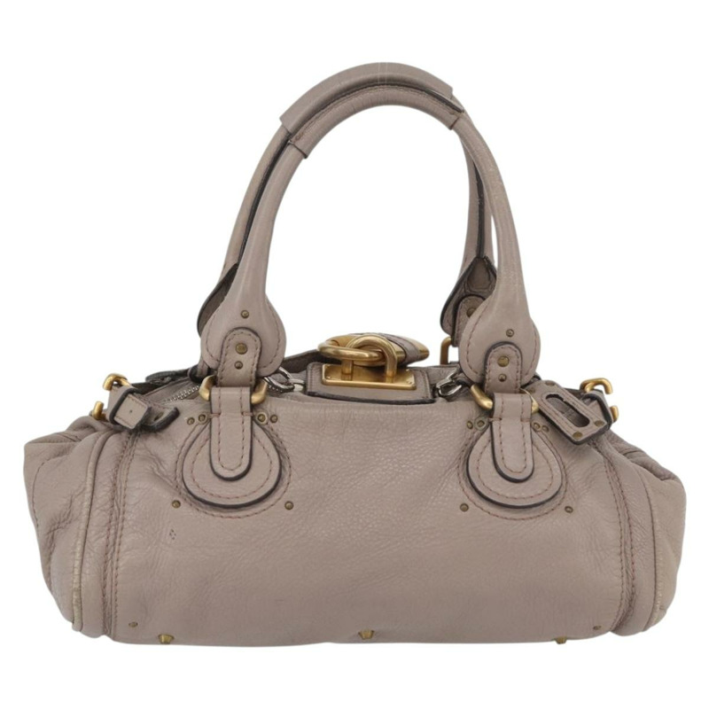 【日本直送】Chloe Paddington 手提包 皮革 灰色 金 銀色 正品 ARZ787V-1