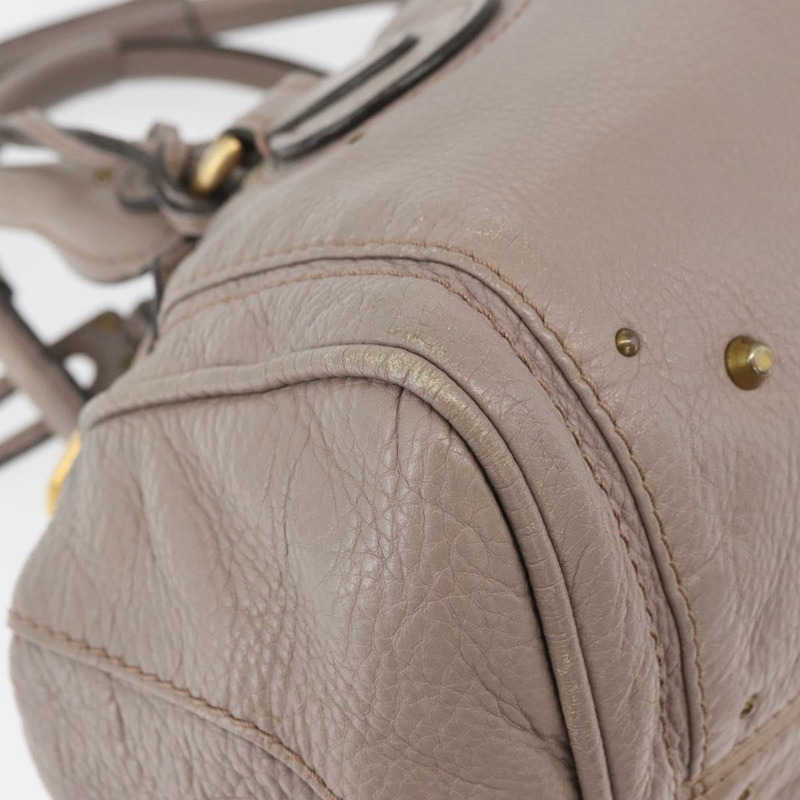【日本直送】Chloe Paddington 手提包 皮革 灰色 金 銀色 正品 ARZ787V-15