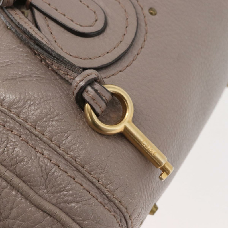 【日本直送】Chloe Paddington 手提包 皮革 灰色 金 銀色 正品 ARZ787V-17