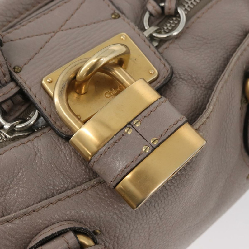【日本直送】Chloe Paddington 手提包 皮革 灰色 金 銀色 正品 ARZ787V-18