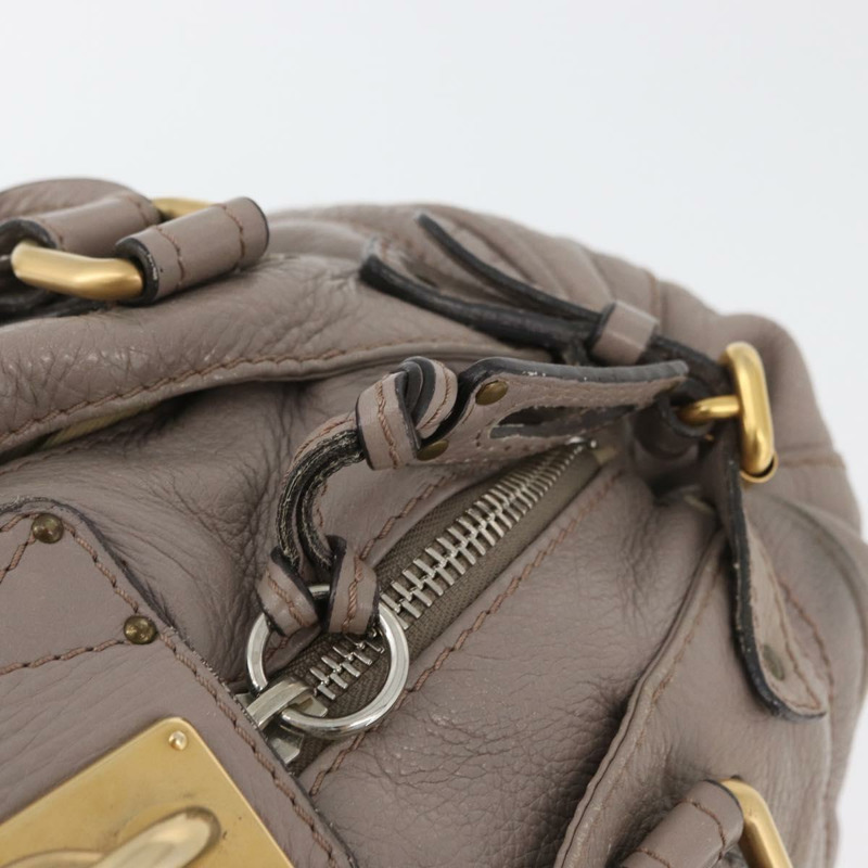 【日本直送】Chloe Paddington 手提包 皮革 灰色 金 銀色 正品 ARZ787V-20