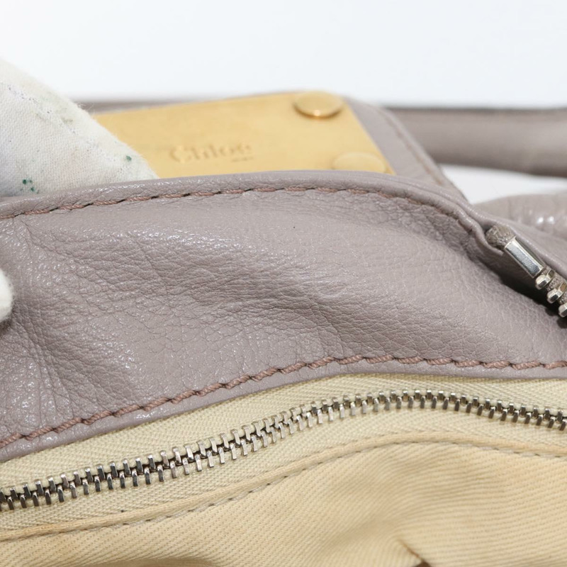【日本直送】Chloe Paddington 手提包 皮革 灰色 金 銀色 正品 ARZ787V-22