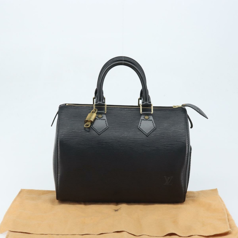 【日本直送】路易威登 Epi Speedy 25 手提包 黑色 M59042 LV 正品 AMZ487SAV-11