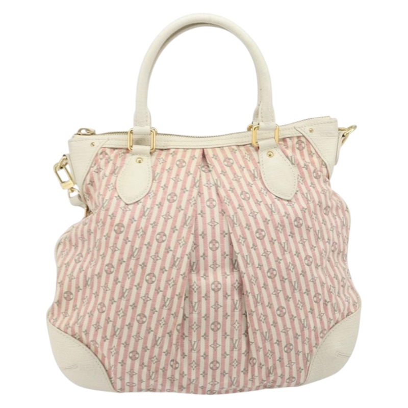 【日本直送】路易威登 Mini Lin Croisette Marina PM 手袋 粉紅色 白色 M95495 LV 正品 ARZ743V-12