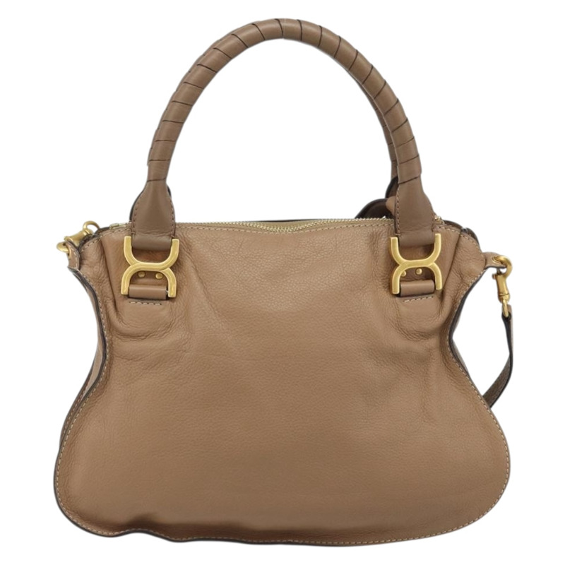 【日本直送】Chloe Mercy 手提包 皮革 兩用 米色 金色 正品 fm5267V-1