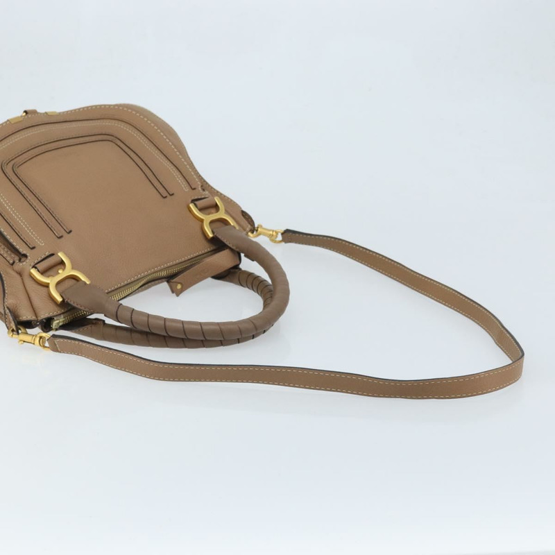 【日本直送】Chloe Mercy 手提包 皮革 兩用 米色 金色 正品 fm5267V-7