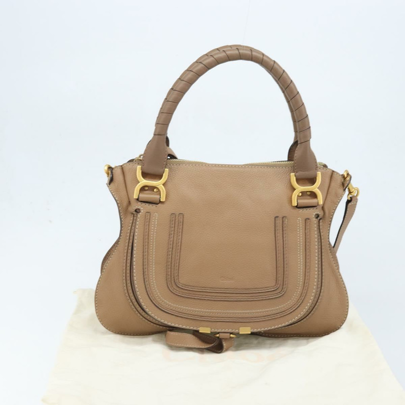 【日本直送】Chloe Mercy 手提包 皮革 兩用 米色 金色 正品 fm5267V-11