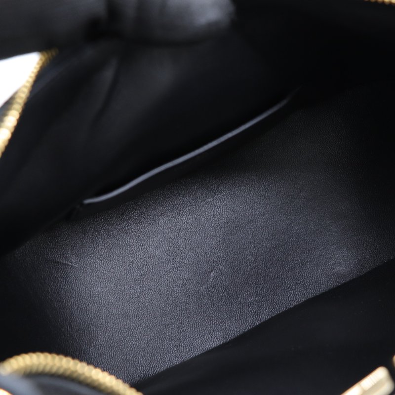 VALENTINO 范倫鐵諾 黑色月牙包  VLogo Moon 金屬鍊帶粒面小牛皮 肩背手提袋 兩用-9