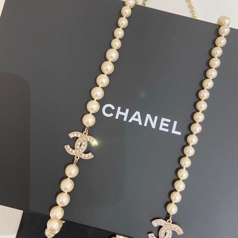 Chanel香奈兒經典滿鑽雙C毛衣鏈   16 附件：盒子-1
