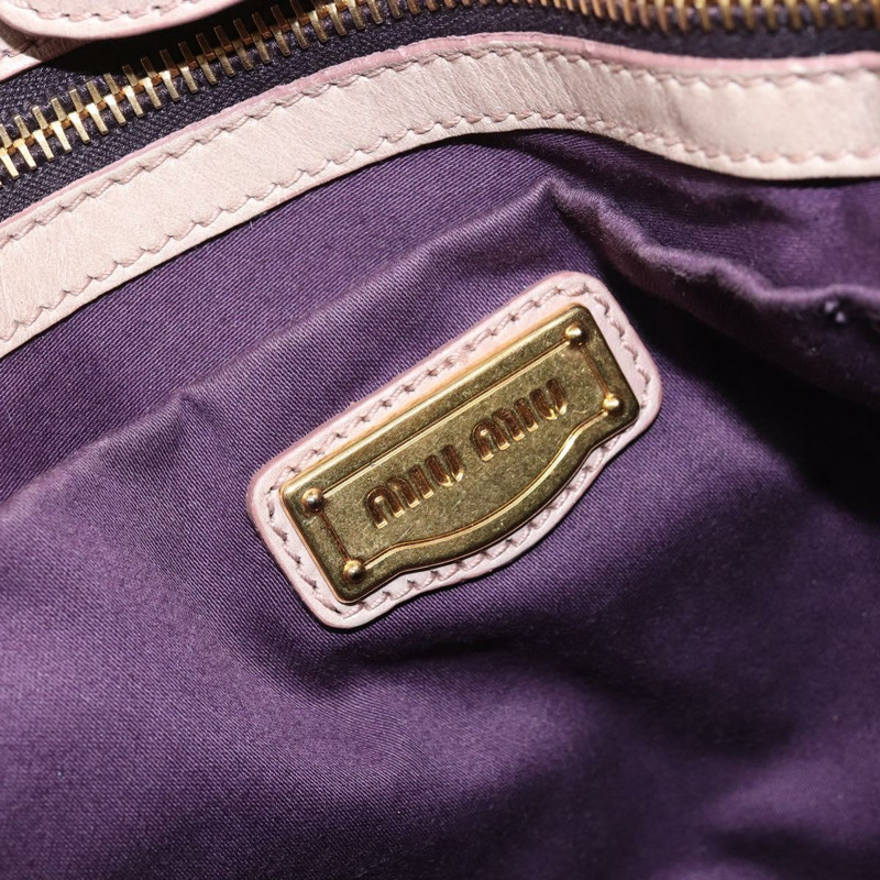 【日本直送】Miu Miu 手提包 皮革 兩用 粉金配色 正品 BAZ142M-19