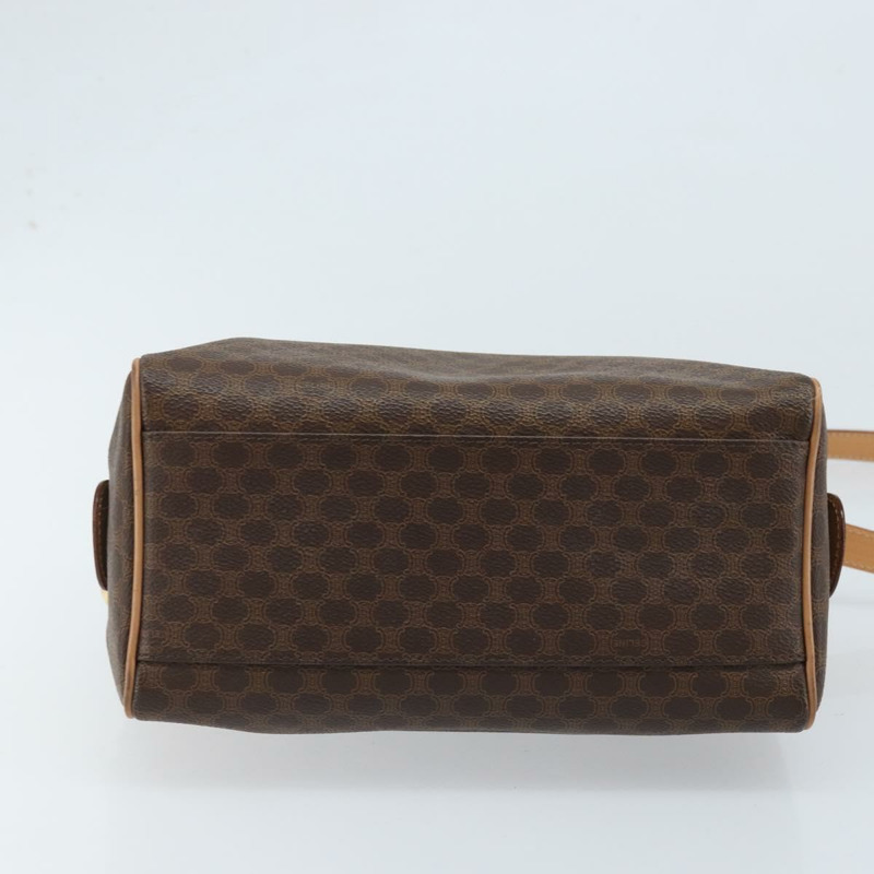 【日本直送】CELINE Macadam帆布手提包 PVC皮革 2way Brown Gold Auth BAZ164A-4