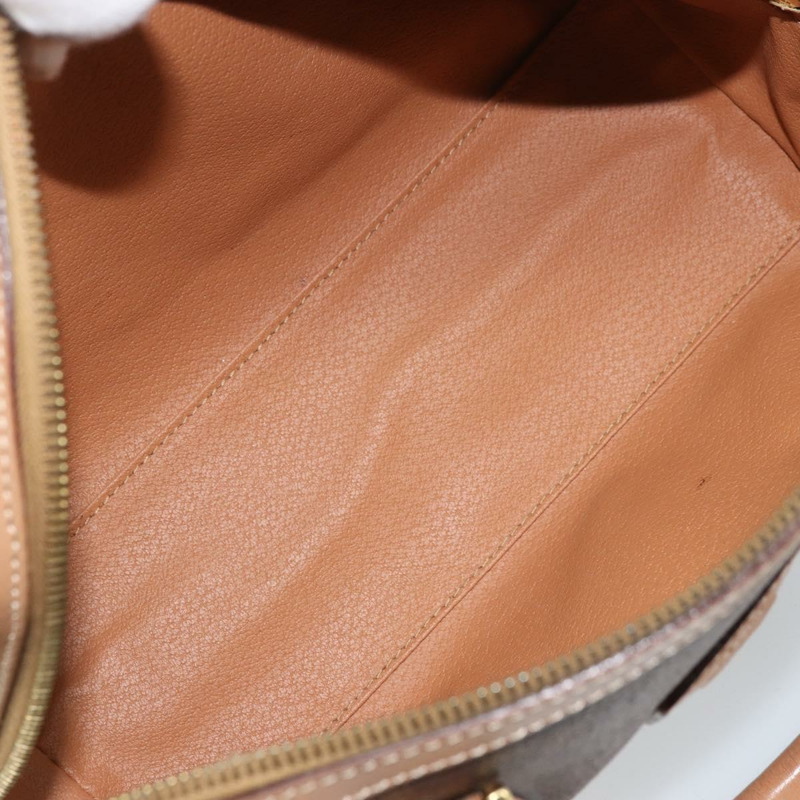 【日本直送】CELINE Macadam帆布手提包 PVC皮革 2way Brown Gold Auth BAZ164A-9