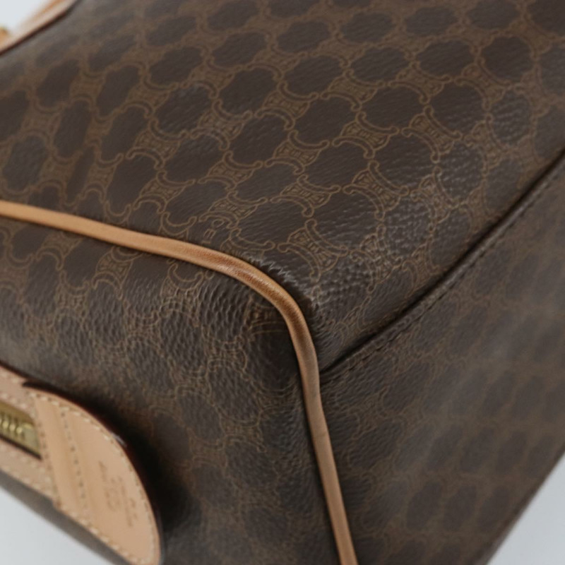 【日本直送】CELINE Macadam帆布手提包 PVC皮革 2way Brown Gold Auth BAZ164A-17