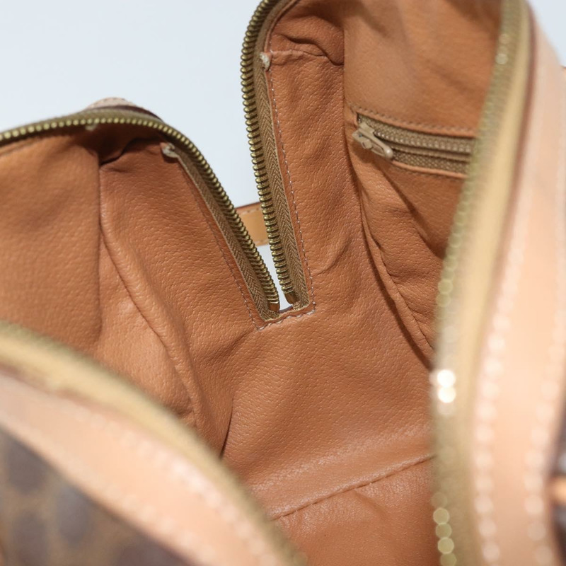 【日本直送】CELINE Macadam帆布手提包 PVC皮革 2way Brown Gold Auth BAZ164A-20